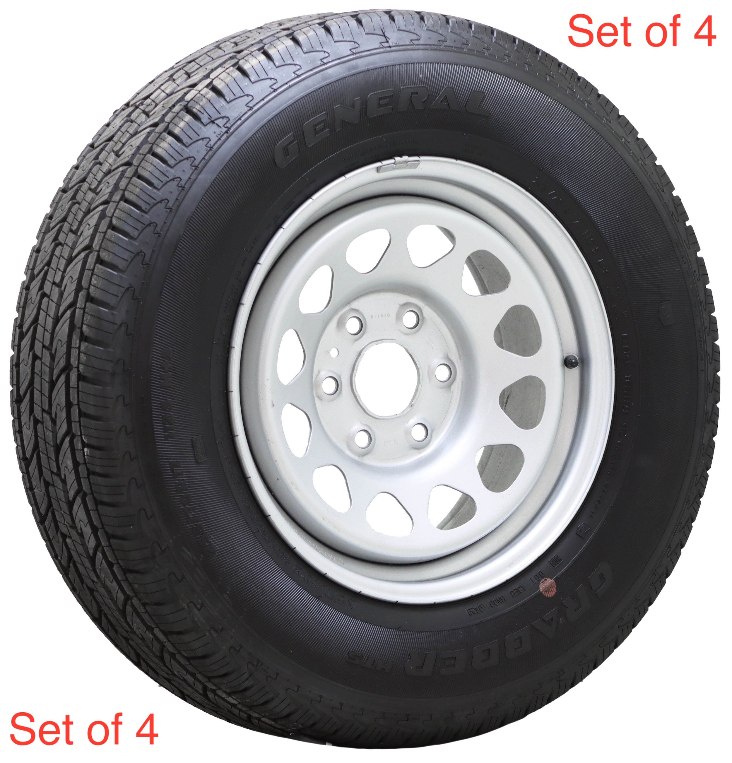 17" Chevrolet Silverado Colorado GMC Sierra Silver OEM wheels tires set 8130